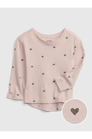 GAP Dívky Trička - Růžové holčičí tričko z organické bavlny