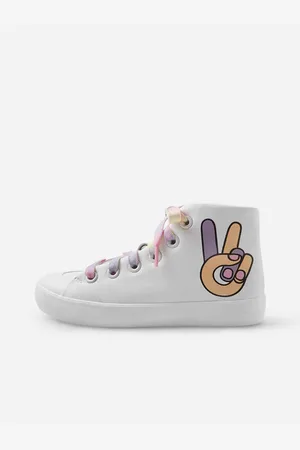 Reima Bílé holčičí kotníkové tenisky Peace High Top