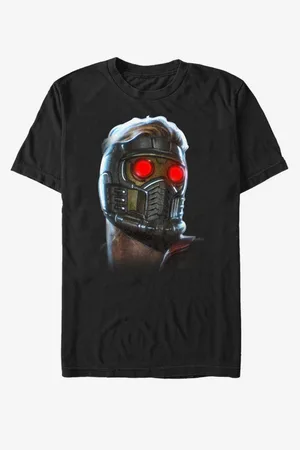 ZOOT FAN. Černé unisex tričko Star-Lord Strážci Galaxie Marvel
