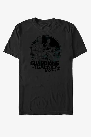 ZOOT FAN. Černé unisex tričko Star-Lord Strážci Galaxie vol.2 Marvel