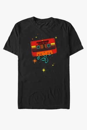 ZOOT FAN. Černé unisex tričko Star-Lord Strážci Galaxie Marvel