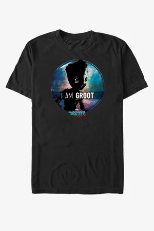 ZOOT FAN. Černé unisex tričko I Am Groot Strážci Galaxie vol. 2 Marvel