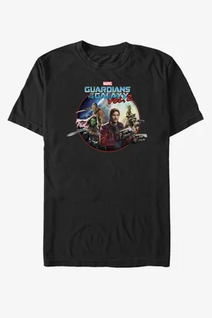 ZOOT FAN. Černé unisex tričko Strážci Galaxie vol. 2 Marvel