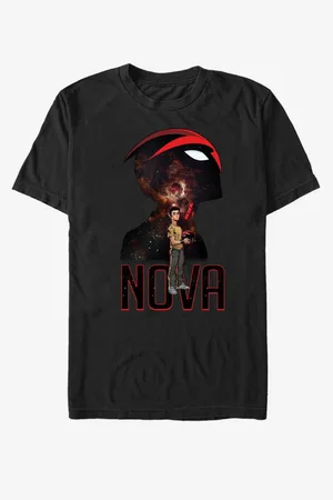 ZOOT FAN. Černé unisex tričko Nova Strážci Galaxie Marvel