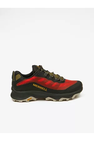 Merrell Muži Pohorky - Červeno-černá pánská outdoorová obuv Moab Speed