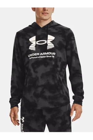 Under Armour Černá pánská vzorovaná sportovní mikina UA Rival Terry Novelty HD