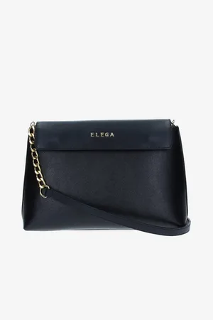 Elega Černá dámská kožená crossbody kabelka Ann