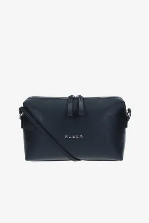 Elega Černá dámská kožená crossbody kabelka Hill