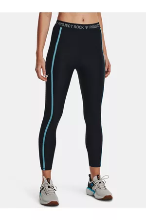 Under Armour Ženy Legíny - Černé dámské sportovní legíny Pjt Rock HG Ankl Lg TG