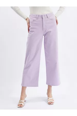 ORSAY Ženy Bootcut - Světle fialové dámské zkrácené flared fit džíny