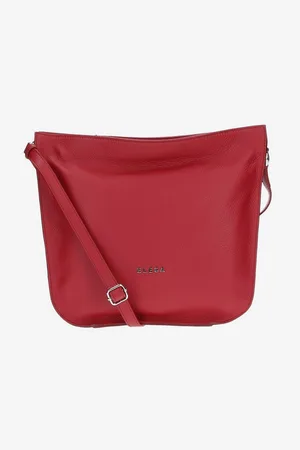 Elega Červená dámská kožená crossbody kabelka Hobie
