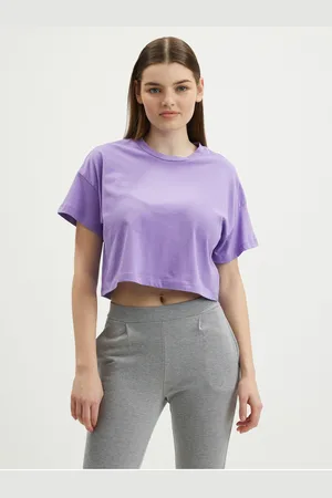 Noisy May Fialové crop top tričko Alena