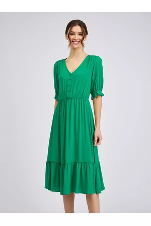 ORSAY Ženy Šaty - Zelené dámské šaty