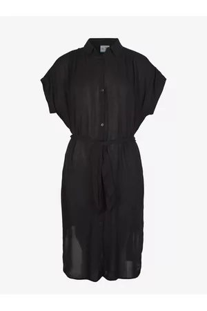 O'Neill Ženy Volnočasové - Černé dámské košilové šaty CALI BEACH SHIRT DRESS