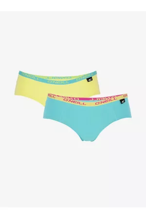 O'Neill Ženy Hipster - Sada dvou dámských kalhotek v tyrkysové a žluté barvě HIPSTER 2-PACK