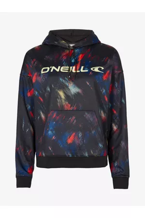 O'Neill Ženy Mikiny s kapucí - Modro- dámská vzorovaná mikina s kapucí RUTILE HOODED FLEECE