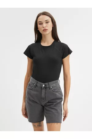 Calvin Klein Ženy Body - Tmavě šedé vzorované body