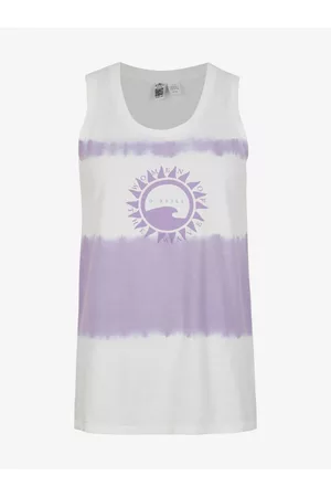 O'Neill Ženy Se širokými ramínky - Fialovo-bílé dámské vzorované tílko WOW TANKTOP