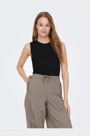 ONLY Černé dámský žebrovaný basic top Majli