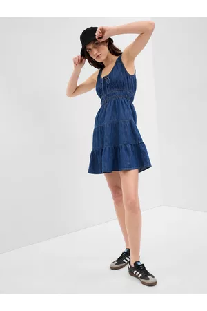 GAP Ženy Džínové šaty - Tmavě modré dámské džínové šaty
