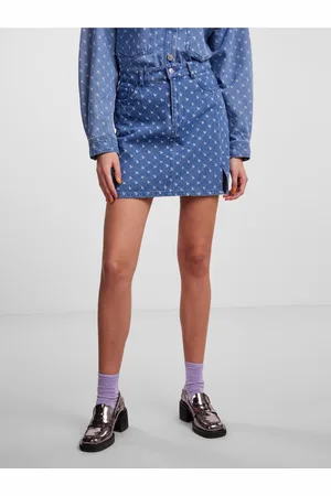 Pieces® Dámská džínová vzorovaná mini sukně Nursel