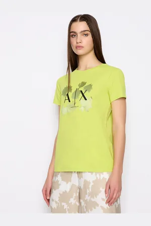 Armani Exchange Světle zelené dámské tričko