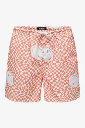 Only & Sons Oranžové pánské vzorované plavky Ted