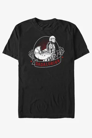 ZOOT FAN. Černé unisex tričko Star Wars Mando Badge