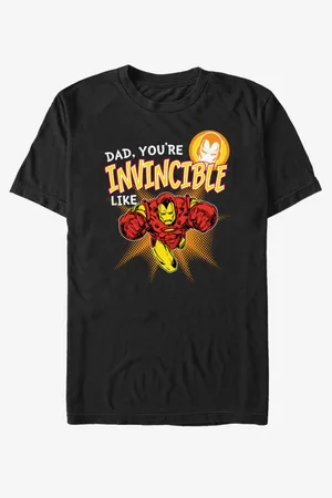 ZOOT FAN. Černé unisex tričko Marvel Invincible like Dad