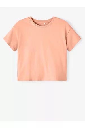NAME IT Dívky Trička - Meruňkové holčičí basic tričko Vita