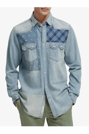 Scotch&Soda Pánská džínová vzorovaná košile
