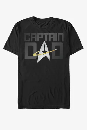 ZOOT FAN. Černé unisex tričko Paramount Captain Dad