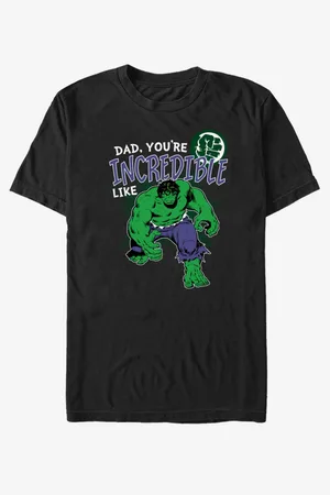 ZOOT FAN. Černé unisex tričko Marvel Incredible Like Dad