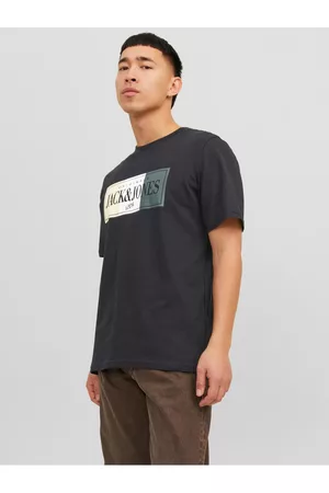 JACK & JONES Muži Trička - Černé pánské tričko Arthur