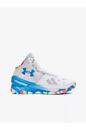 Under Armour Muži Sportovní boty - Modro-bílé pánské sportovní tenisky CURRY 2 SPLASH PARTY