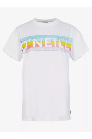 O'Neill Ženy Trička - Bílé dámské tričko s potiskem CONNECTIVE GRAPHIC LONG TSHIRT