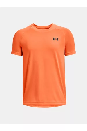 Under Armour Chlapci Trička - Oranžové klučičí sportovní tričko UA Tech 2.0 S
