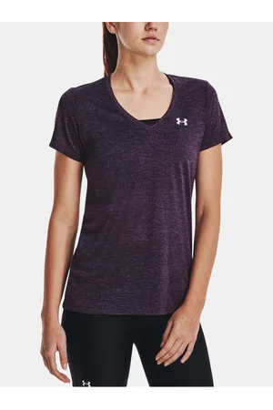 Under Armour Tmavě fialové sportovní tričko Tech SSV - Twist.