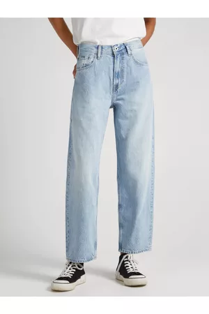 Pepe Jeans Ženy Široké nohavice - Světle modré dámské široké džíny Dover