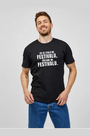 Zoot Černé pánské tričko ZOOT.Original Co se stane na festivalu, zůstane na festivalu