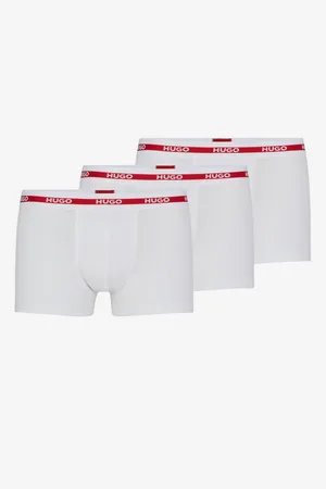 HUGO BOSS Sada tří pánských boxerek v bílé barvě