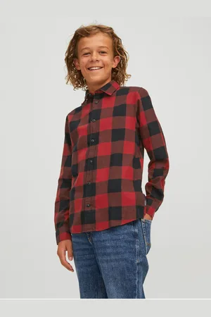 JACK & JONES Černo- klučičí kostkovaná košile Gingham