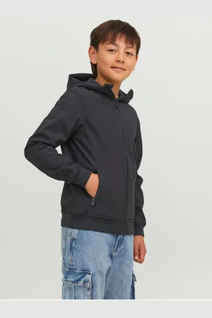 JACK & JONES Černá klučičí softshellová bunda Basic