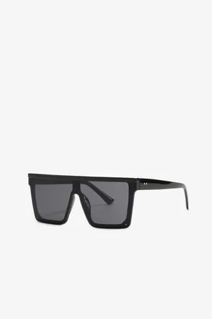VEYREY Černé unisex sluneční brýle Oversize Pholitu