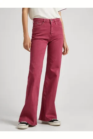 Pepe Jeans Vínové dámské flared fit džíny Willa