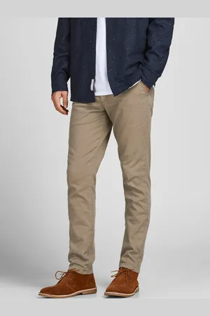JACK & JONES Béžové pánské chino kalhoty Marco