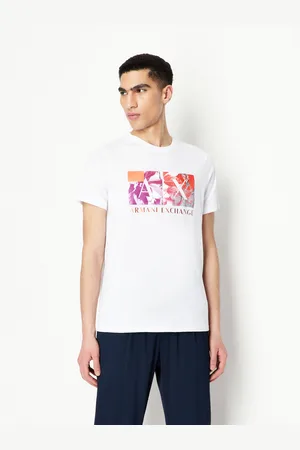 Armani Exchange Bílé pánské tričko