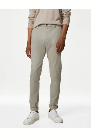 Marks & Spencer Světle šedé pánské chino kalhoty