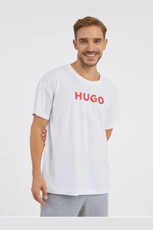 HUGO BOSS Bílé pánské tričko