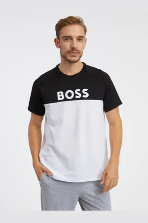 HUGO BOSS Černo-bílé pánské tričko Hugo
